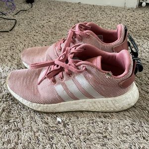 Cute pink Adidas running shoes